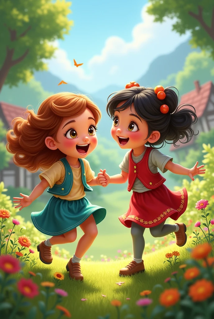 Create an image with Alya, Masha 

