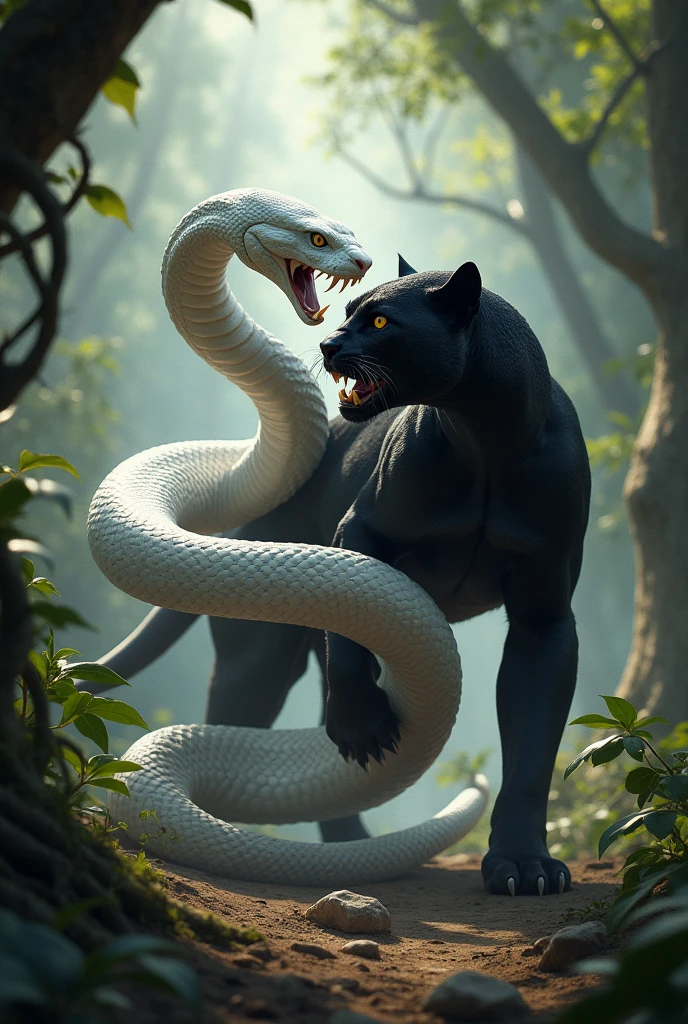 black panther vs white snake