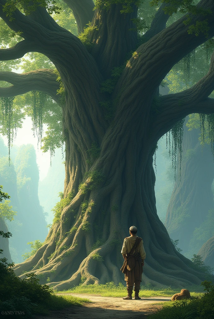 Tree and man