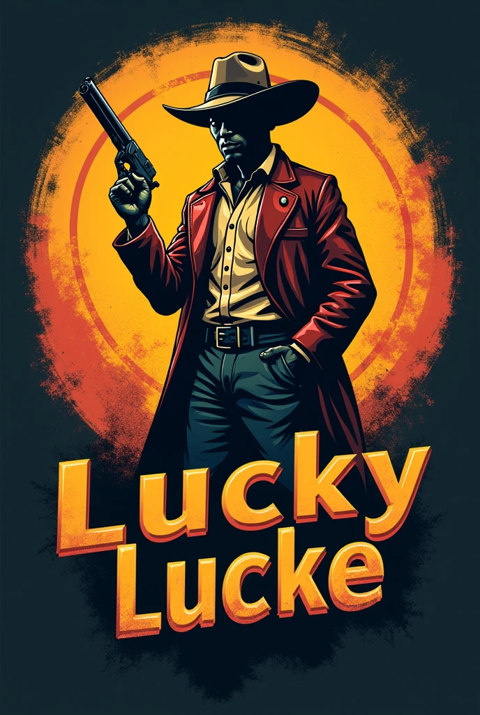 Creer moi un logo attirant pour mon stand de tir a pistolets a orbeez qui s'appelle "Luucky lucke ,
Le personnage de lucky lucke doit être un homme de couleur noir ( africain ) qui garde le pistolet .
Refais la même image avec un chapeau de cowboy pour l'homme noir ( africain) et une grosse cible derrière lui . S'il te plaît écrit lucky lucke sur l'image