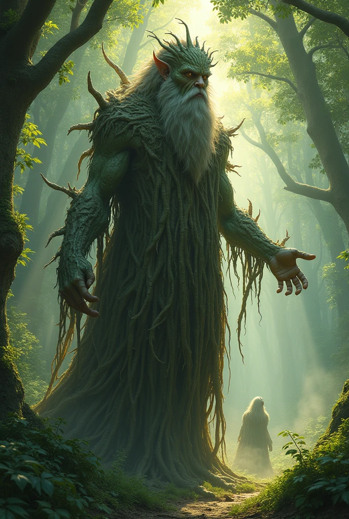 Treebeard heals with magic,Style: Art Nouveau novuschroma15, 32k UHD resolution, high quality, Professional photography, closure, Realism and the touch of emotion: Inoue's works show meticulous attention to detail, Bring characters to life with realistic proportions and anatomical accuracy, Simply pursuing realism; instead, Art with emotional depth, Capture the essence of the character through their expressions and movements.Intricate details, Very detailed,