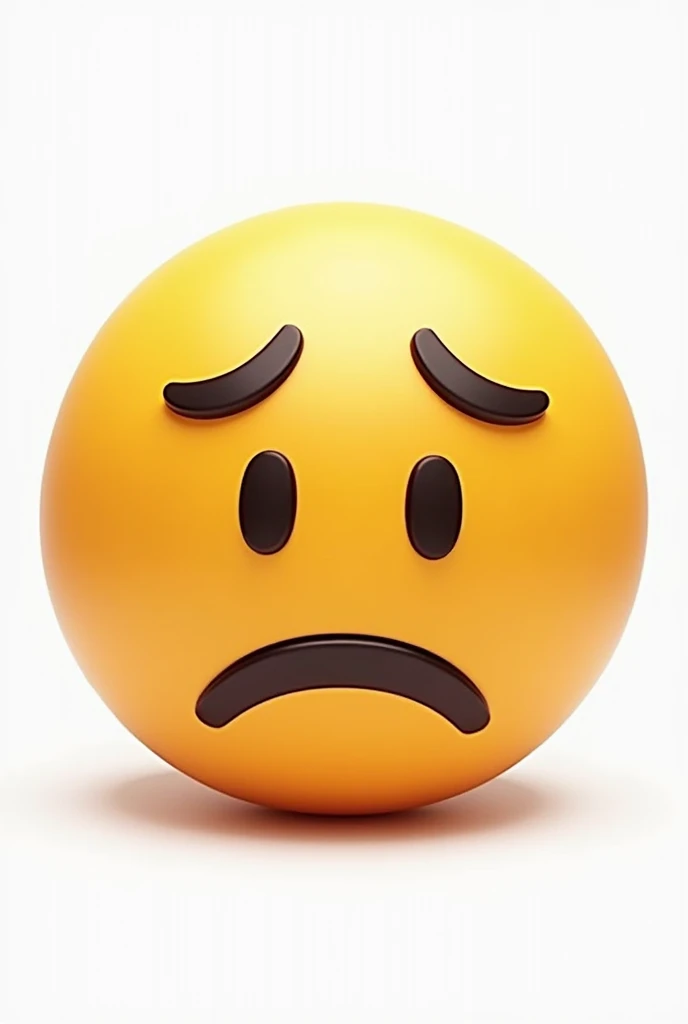 Yellow round emoji with a sad face and Inca shield on a white background