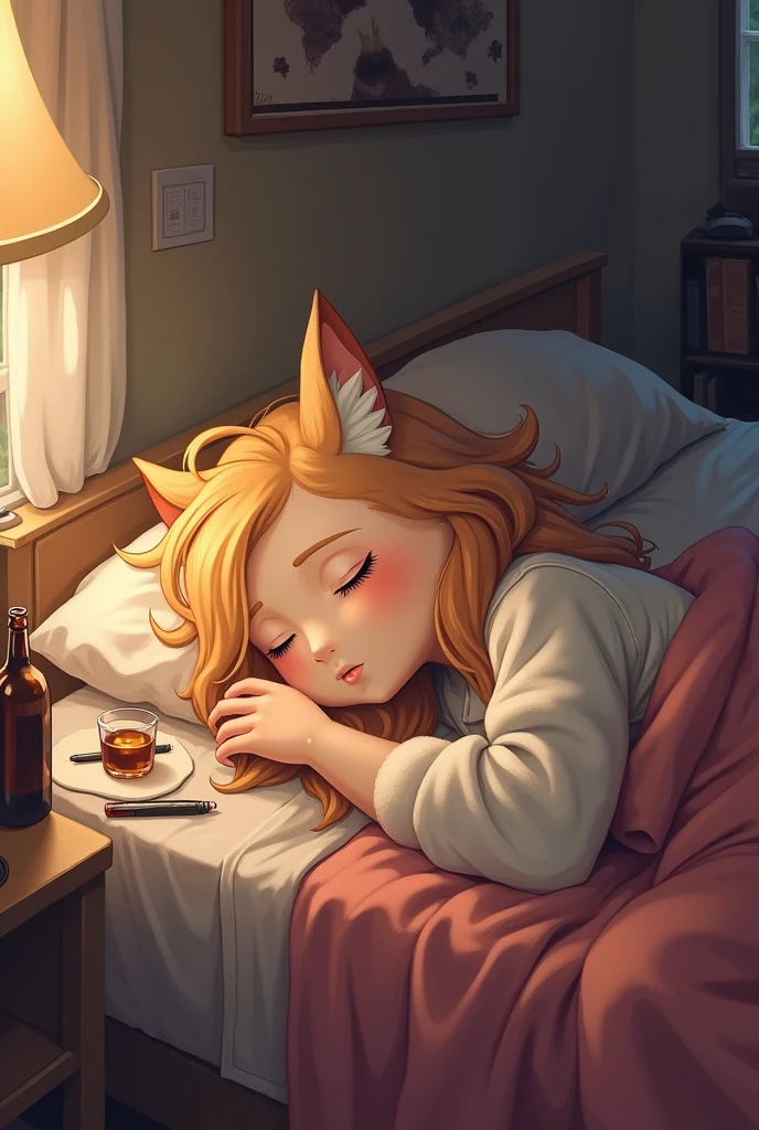 Furry college girl drunk and asleep 