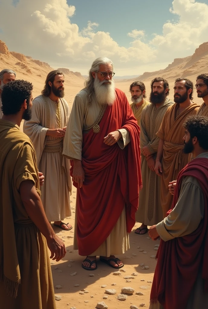 Biblical character Jacob and his 12 sons