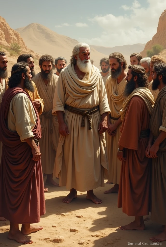 Biblical character Jacob and his 12 sons