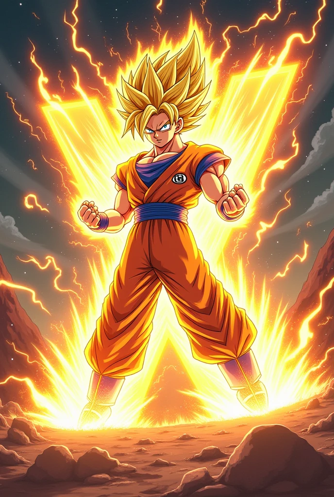 The letter X as a supersaiyan