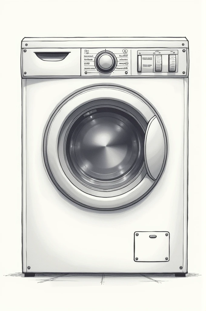 Drawing of a washing machine 