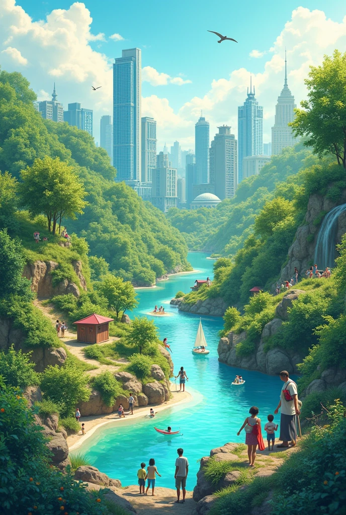 in the Conservation of natural resources such as saving water, recycling, and protecting nature.