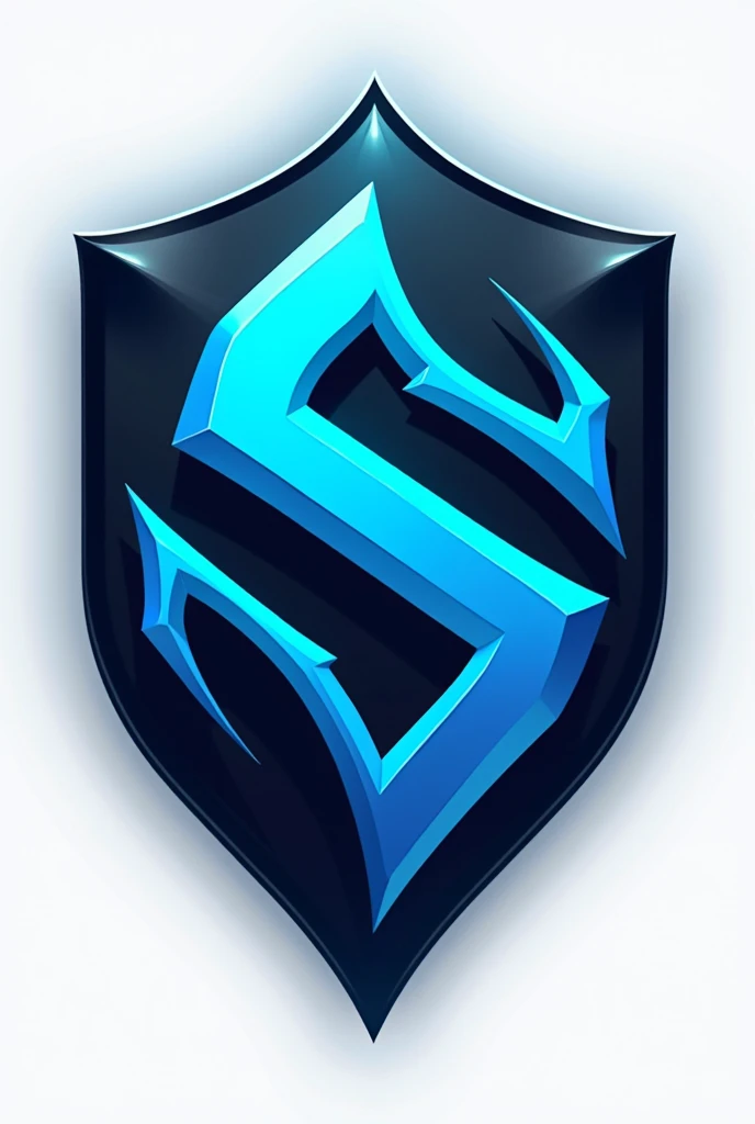 "Design a modern eSports logo that features the letter 'S'. The logo should have a bold and aggressive appearance, using sharp lines and dynamic shapes to convey a sense of speed and power. Use a color scheme of sky blue and black to create a striking contrast. The letter 'S' should be stylized to fit the theme of competitive gaming, suggesting strength and agility. Keep the background simple to ensure the logo stands out prominently."