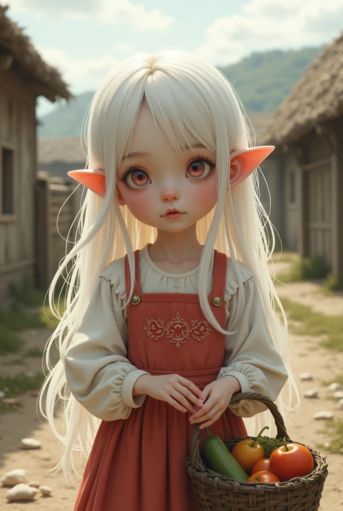 Albino girl, peasante