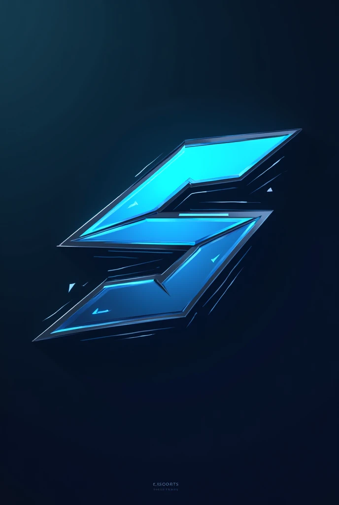 "Create an eSports logo centered around the letter 'S'. The design should be modern and edgy, with a sense of motion and power. Incorporate sharp, angular lines and dynamic shapes to give it an aggressive look. Use a color palette of sky blue and black to make the logo visually striking and energetic. The letter 'S' should be uniquely stylized to represent a competitive and futuristic feel, perfect for a gaming team. Keep the background minimal to highlight the logo's bold design."
