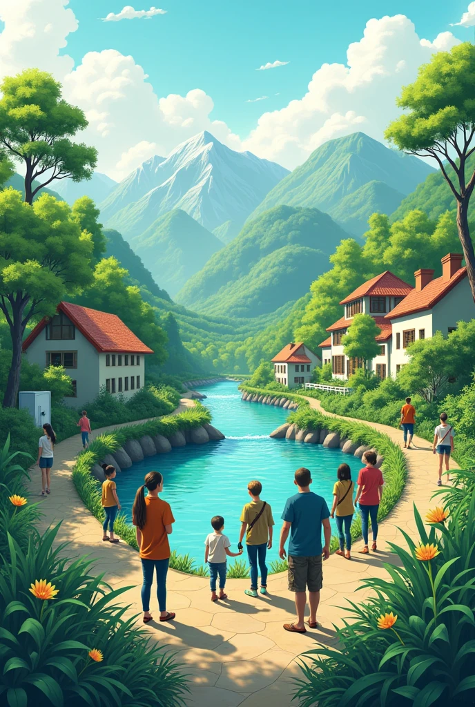 in the Conservation of natural resources such as saving water, recycling, and protecting nature.