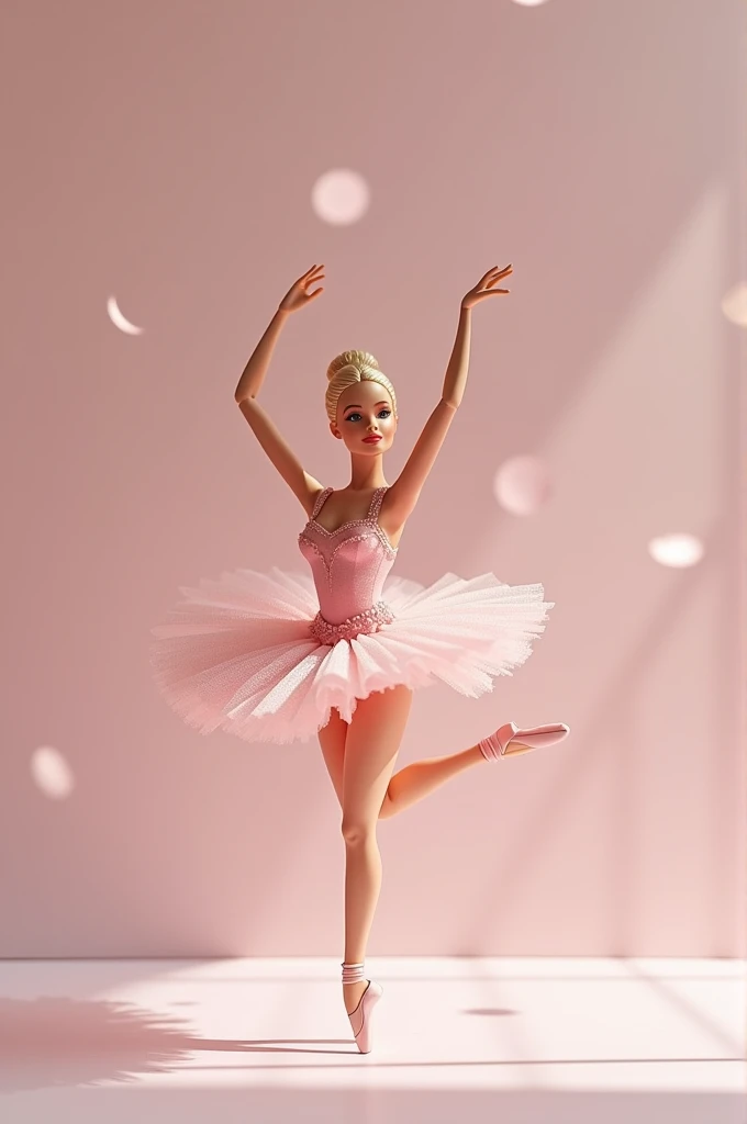 Barbie doll dancing in ballet leg