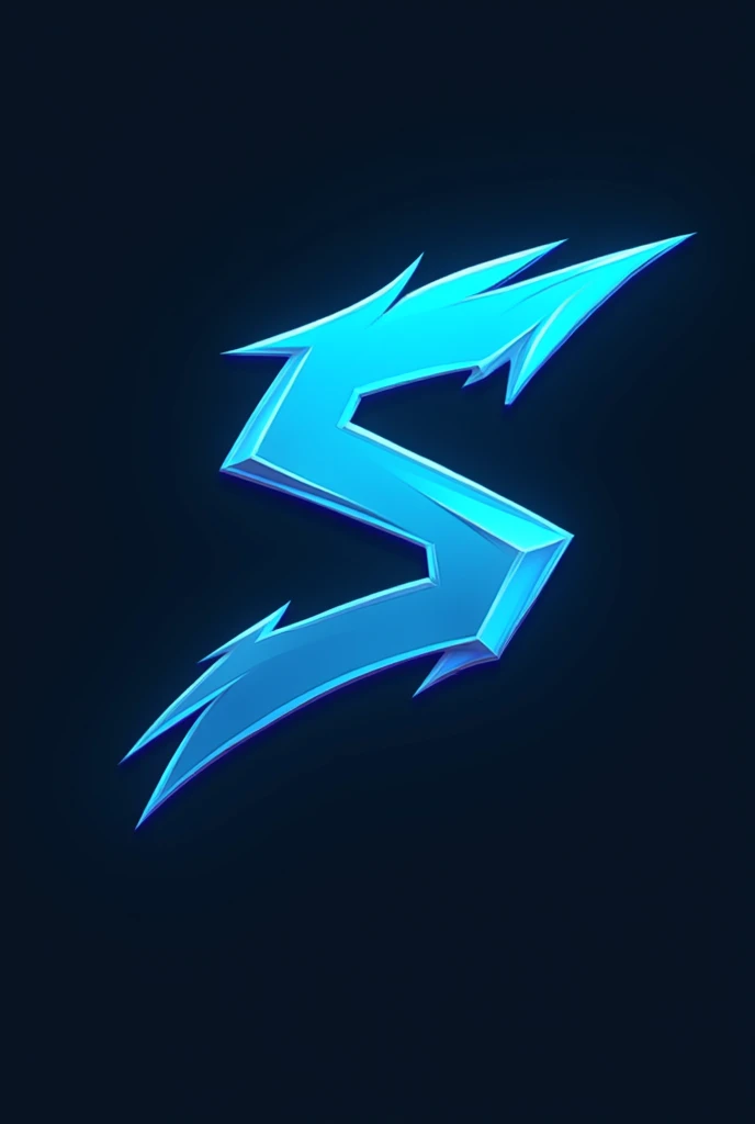 Design a high-impact eSports logo featuring the letter 'S'. The logo should have a strong, aggressive style, with bold, angular shapes and a sense of speed. Use sky blue and black to create a powerful color contrast, making the logo eye-catching and modern. The 'S' should be creatively stylized to suggest agility and strength, capturing the spirit of competitive gaming. Keep the background clean and simple to ensure the logo stands out."