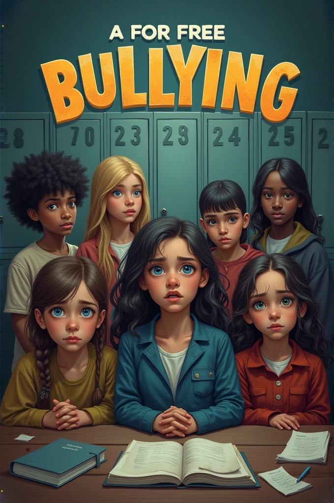 Make me a poster about "BULLYING AT SCHOOL"