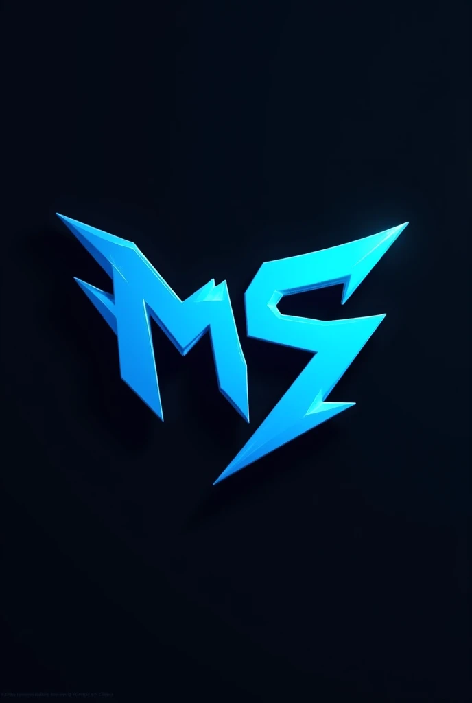 "Create a dynamic eSports logo featuring the initials 'MS'. The design should be modern and powerful, incorporating sharp lines and bold shapes to convey a sense of speed and competitiveness. Use a color scheme of sky blue and black to make the logo visually striking and energetic. The 'M' and 'S' should be uniquely stylized to reflect a strong, aggressive gaming identity, suitable for a high-energy eSports team. Keep the background simple to highlight the initials and ensure the logo has a strong visual presence."