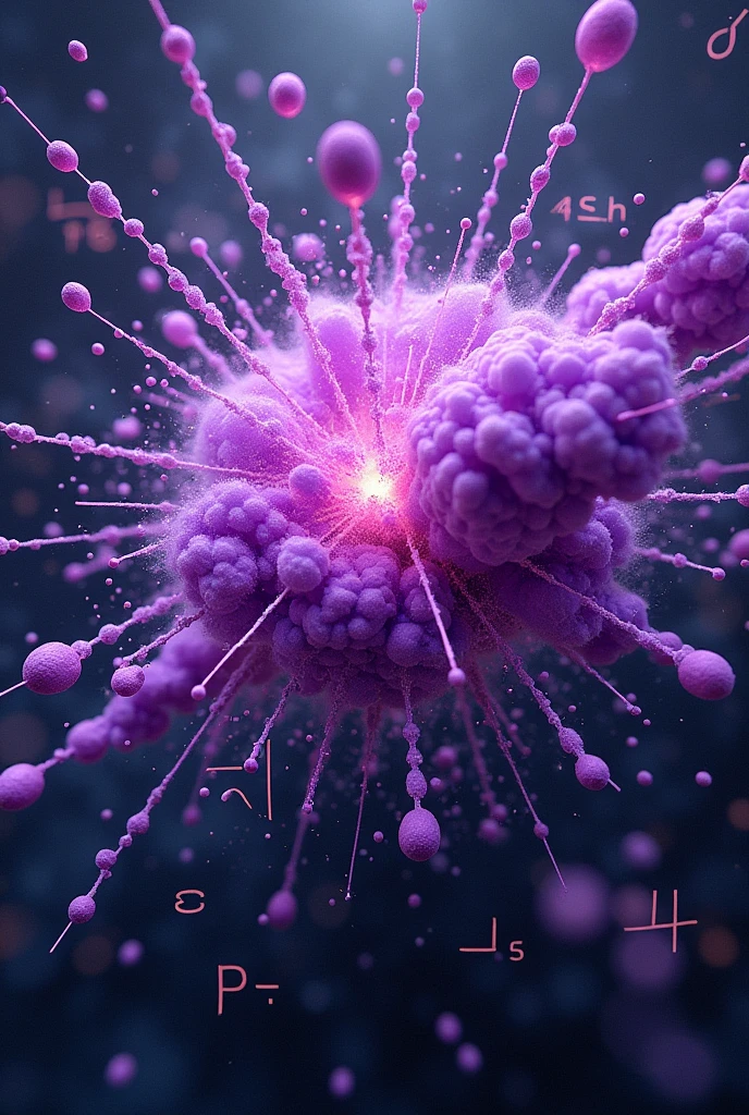 math numbers background equations physics laws quantum numbers chemistry with purple explosion