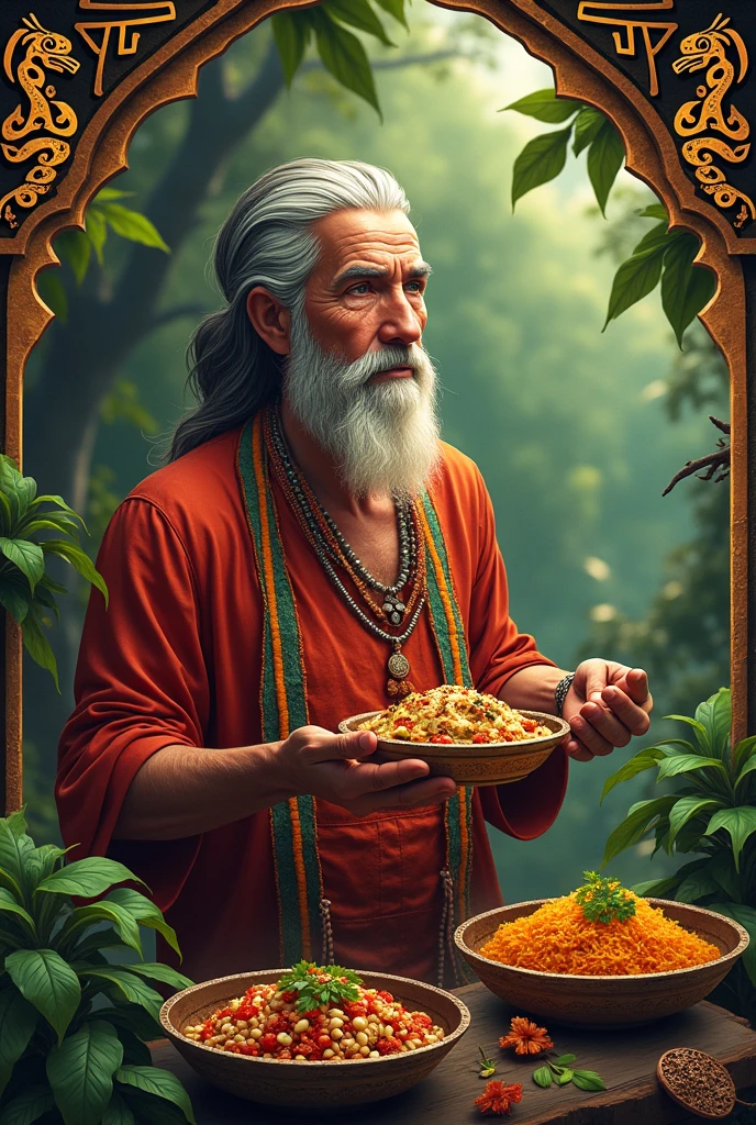 phrase " Learn A Little Of Your Story In Every Bite " with a Mayan background in Spanish