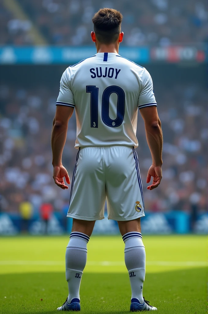 A football defender Jersey name sujoy in real madrid jersey 