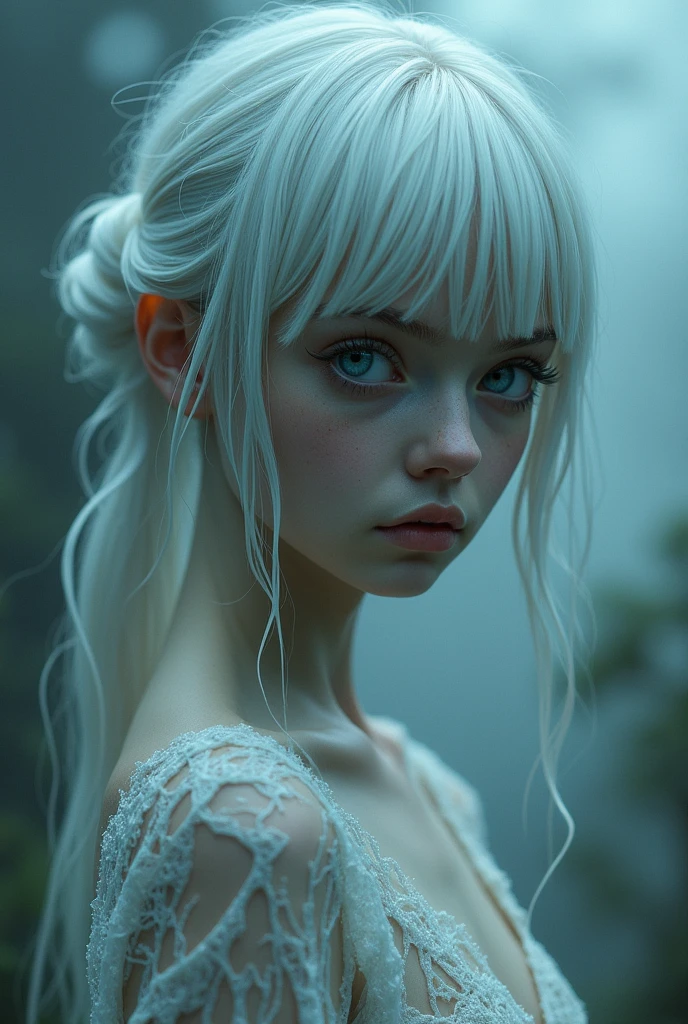 Teen girl darck albino
