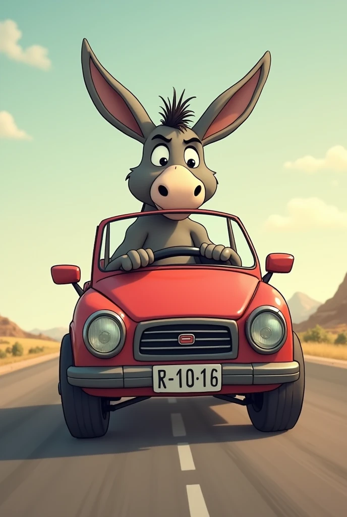 YouTube thumbnail donkey car driving