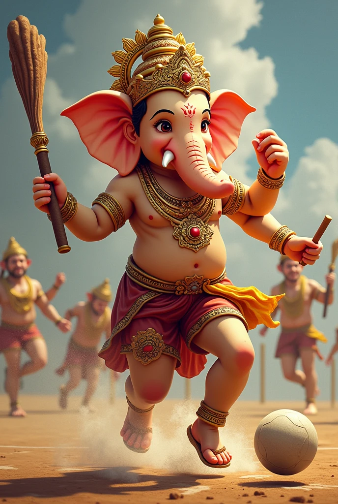 God ganpati plying kabaddi team logo name as morya
