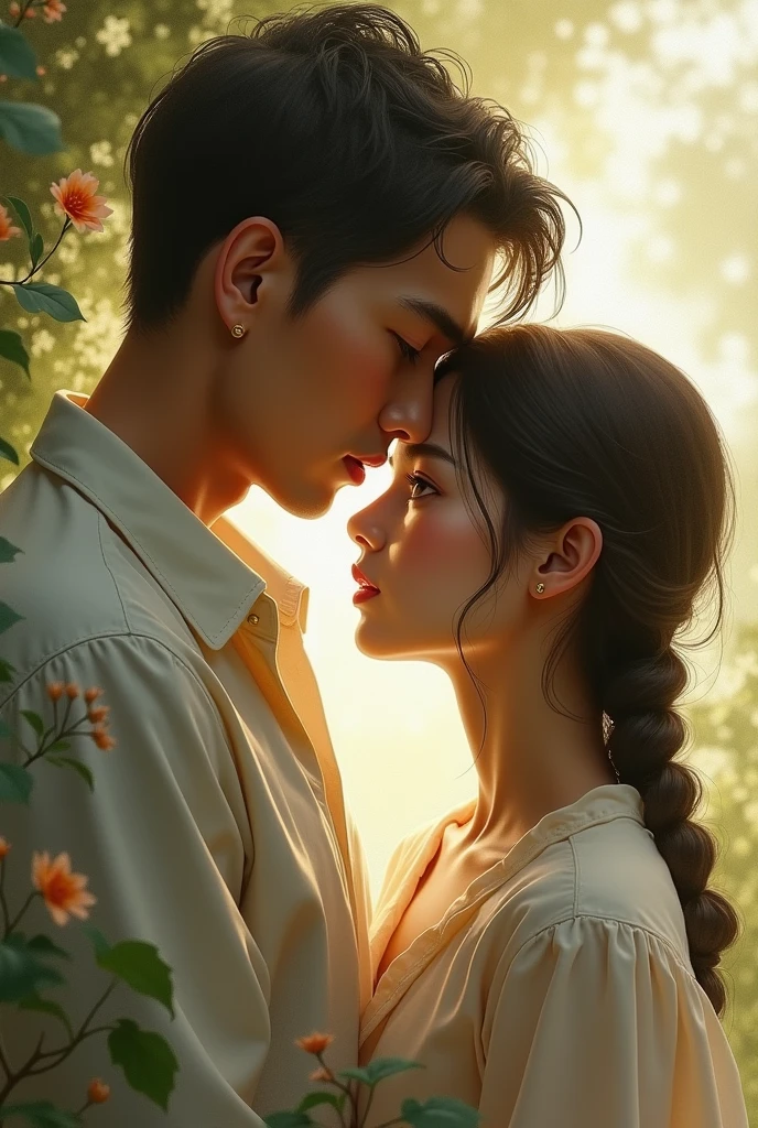 Girl with man