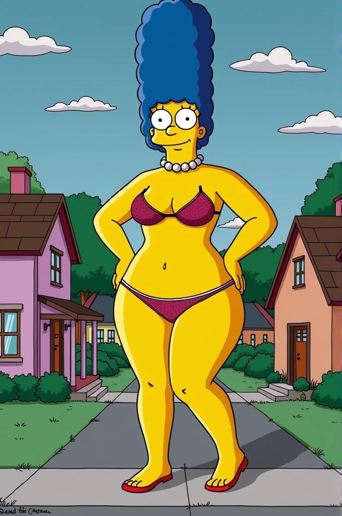 Marge Simpson in thong at the Simpsons House