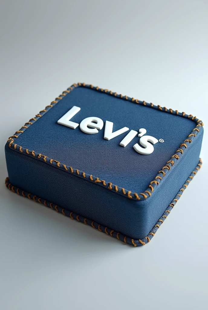 Design the cake to resemble a Levi’s jeans label or denim fabric.