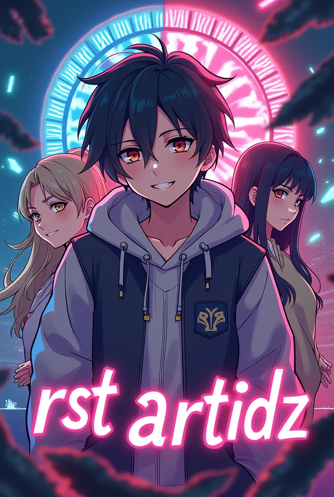 Anime art banner for youtube and rst artidz written on that banner