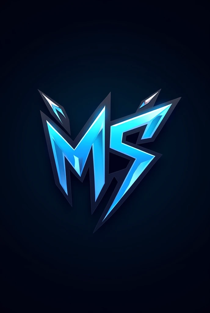 "I need a premium eSports logo that features the letters 'MS' with a bold, impactful design. The logo should utilize a color palette of vibrant sky blue and deep black for maximum contrast and visual appeal. The design should convey a sense of high energy and competitiveness with sleek, angular lines and cutting-edge geometric shapes. Incorporate modern elements such as subtle gradients or metallic finishes to enhance the futuristic feel. The logo must be versatile, maintaining its impact across various mediums, including digital screens, gaming gear, and promotional materials."