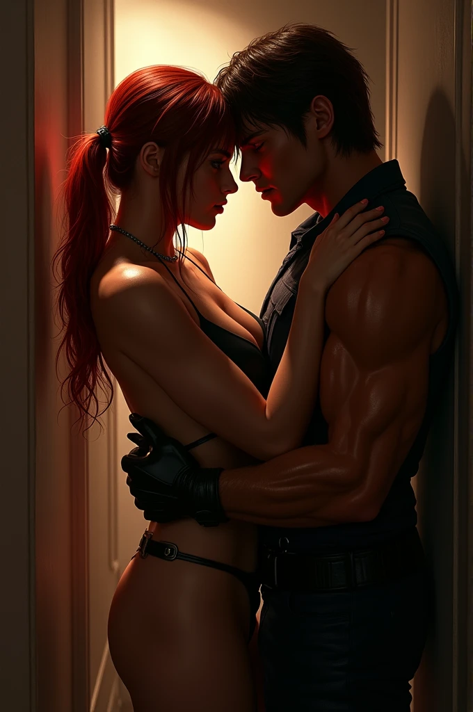 Clarie Redfile and Leon Kennedy having sex