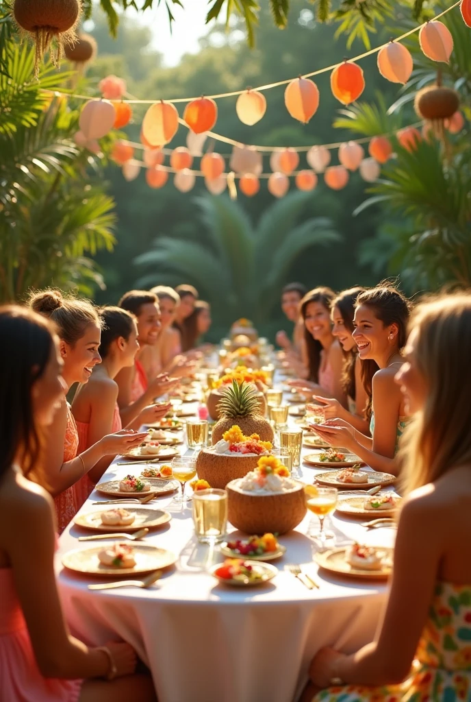 Coconut-themed birthday party without messy people