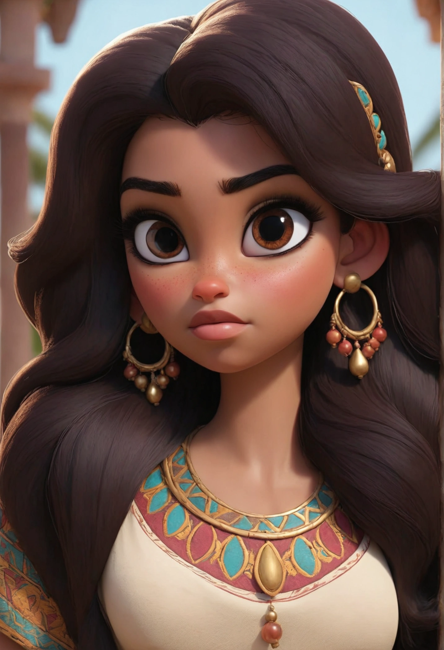 modern latin, with large , big-ass, gorgeous face