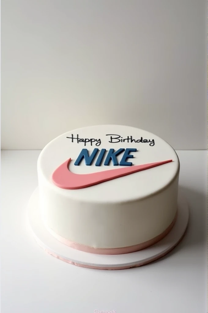 Design the cake to resemble a nike brand written happy birth day on it
