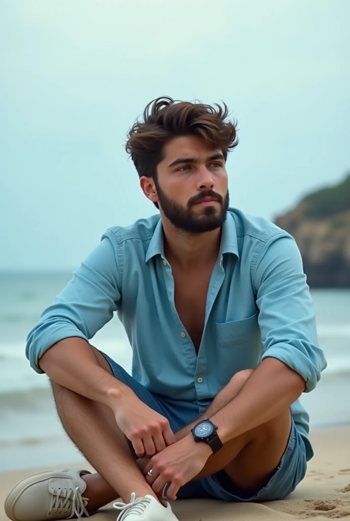 <lora:GrandAxis:0.7> grandaxis, sitting on a bench, casual clothes, baggy jeans, cardigan, sunset background, soft smile, a cute sweet man, big brown eyes, male, realistic, professional photo 4k, high resolution, high detail, highly detailed, sharp focus, exposure blend,