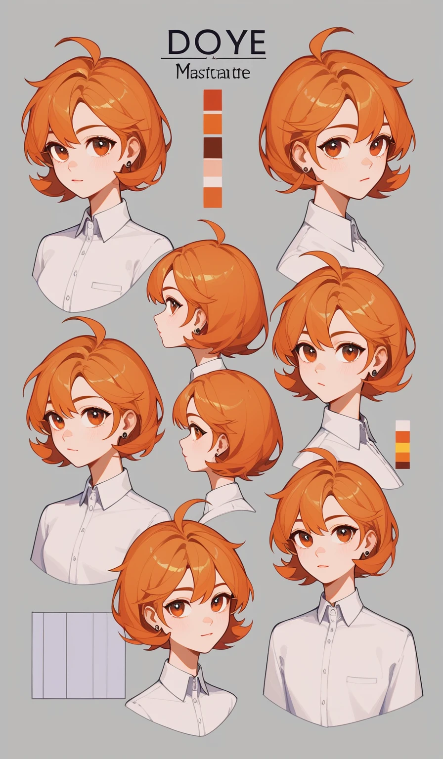 (masterpiece, The best quality at its best:1.2), alone、whole body、front、Character Sheet、Droopy eyes、one&#39;s junior、cool、Quiet、Sailor suit、mini skirt、High quality anime art、Character Sheet、Character Design、Converse sneakers、Gal、Dog-like girlfriend、front、whole bodyデザイン、Chestnut-like mouth、ponytail、Galゲームのデザイン、cute、6.5 heads、uniform
