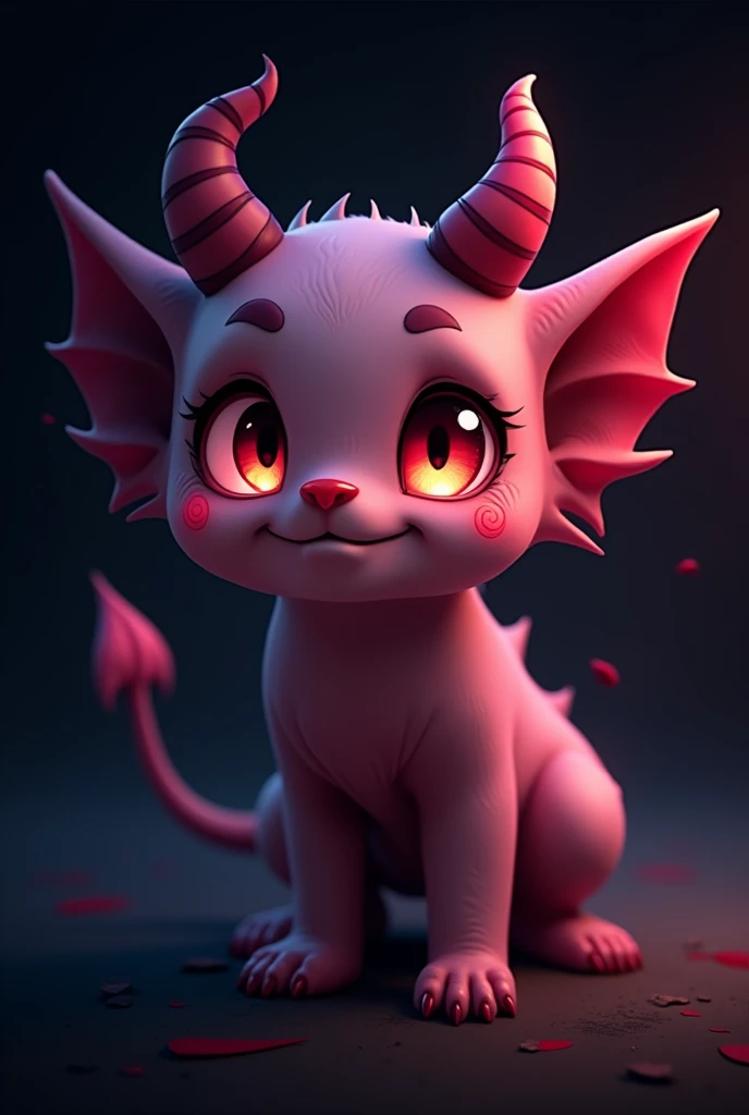 Create cutest Azazel in animation style for twich profile picture with black background