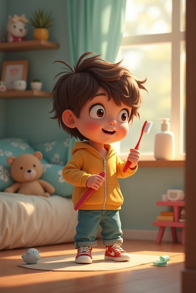 

John learned his lesson. From that day on, he never forgot to brush his teeth again, no matter how tired he was or how many sweets he had eaten. he knew that, to keep your teeth healthy and avoid another toothache, the toothbrush and toothpaste would be your new best friends.￼ small child