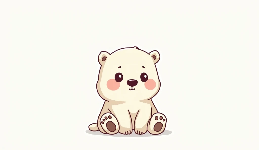 A cute polar bears character, chibi style, cute, exaggerated features, simplified, kawaii, super-deformed , Design the character with 20 different full-bodyposes, each showcasing different expression