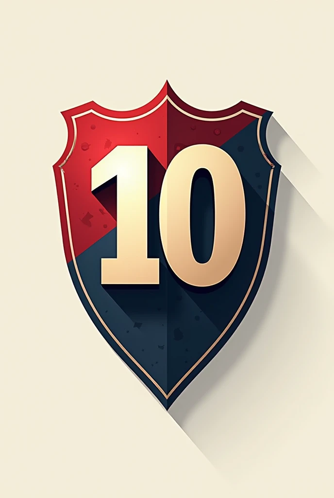Barcelona shield with the number 10 in front 