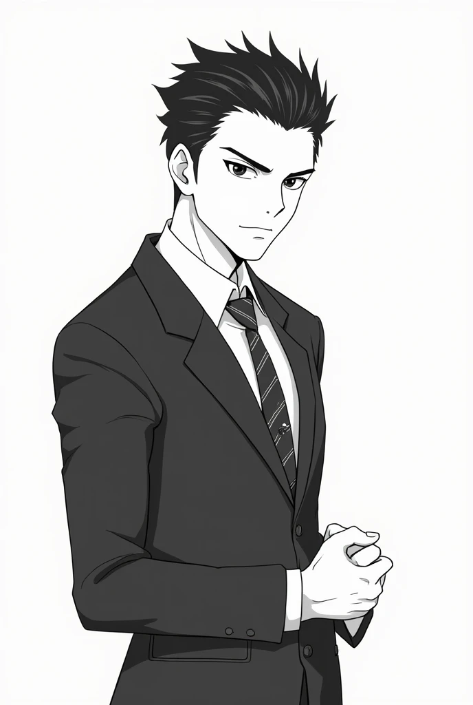 Lineart style image of nanami kento from jujutsu kaisen