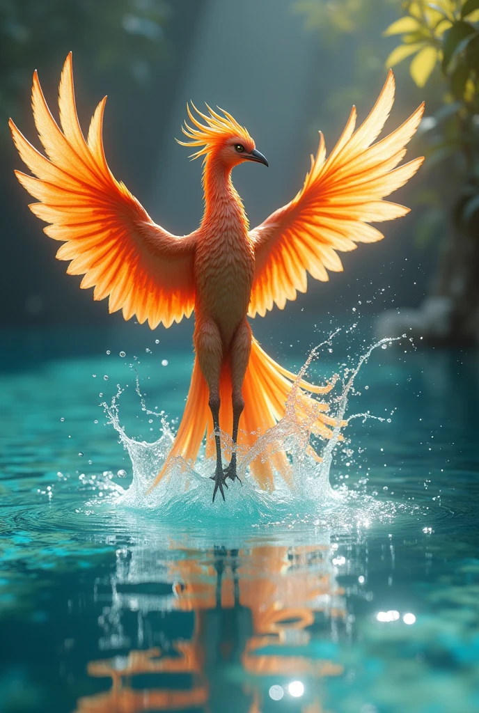 Phoenix formed from clear water