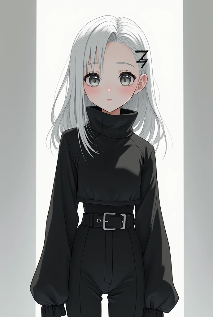 Give a girl and give me a white skin and gave me a black clothes a Roblox anime character