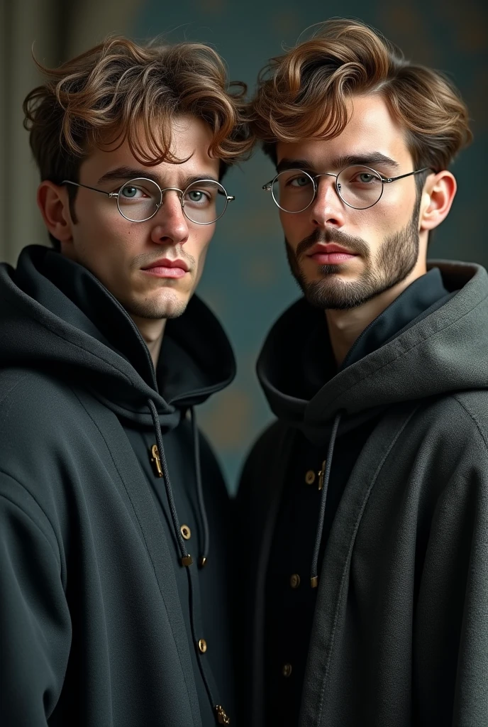 Fanart gay de Tom Riddle e Harry Potter, (( se beijando)).