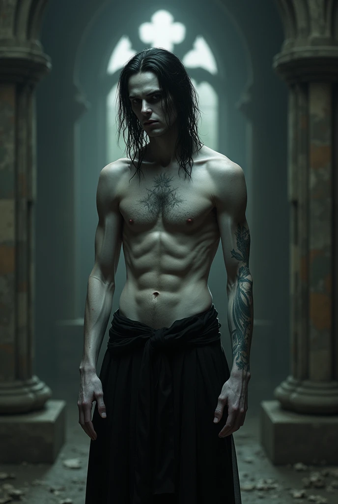 naked gothic man