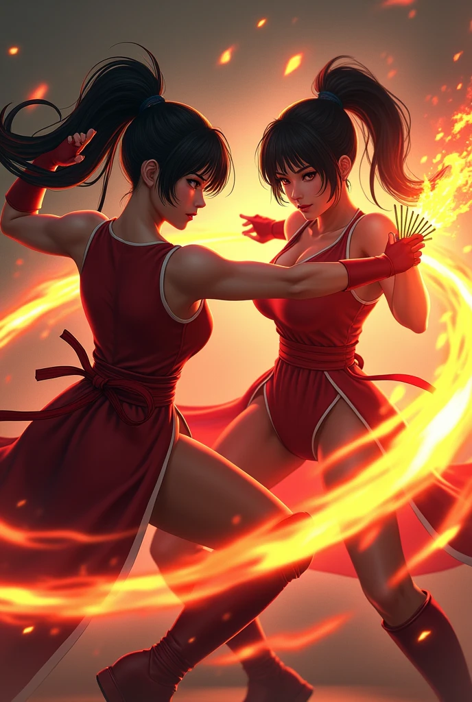 NSFW , In the Jungle , Jungle defense fight , Super Small Human and Biggest Panther , Fullbody shot , Wear Panther pattern Monokini swimsuit with pantyhose , Female boxing Face to face, So huge breasts.