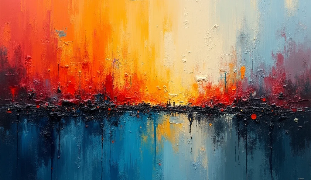 design a banner as an oil painting abstract art that should be artistic , extraordinary, 8k render , trending on art station
