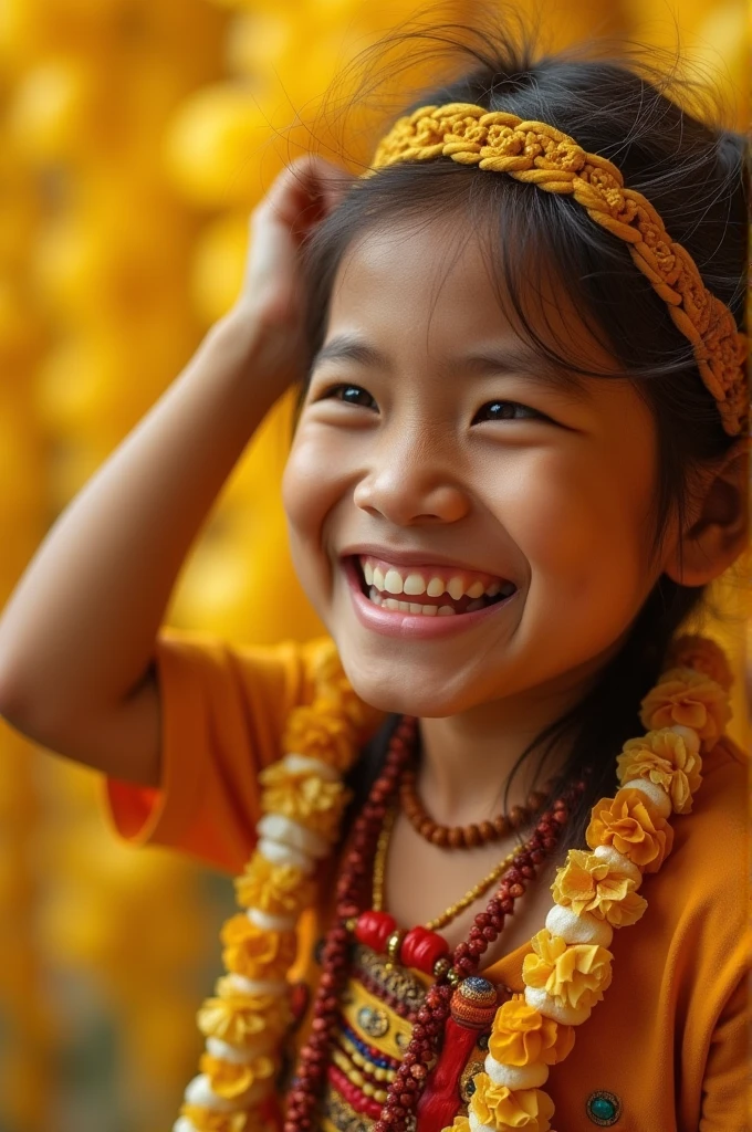 Mayan honey smiling