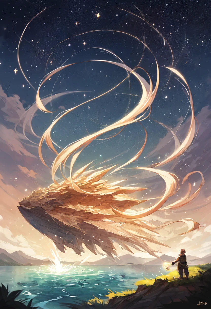 rating_safe, score_9, score_8_up, score_7_up, score_6_up, score_5_up, score_4_up, hires, source_furry, gorgeous, Landscape, Noite, flor, Jardim, Starry sky, constellations, atordoante, vista, water, quente, aconchegante, peaceful, Meteoro, cosmico, Magic, magia, particuls, Justo,